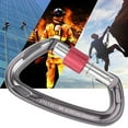 thumbnail image 1 of D Ring Buckle, Carabiner Wear Resistant Anti Slip  For Mountaineering For Camping Gray, 1 of 8