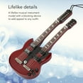 thumbnail image 3 of Miniature Guitar Model, Versatile Protective Coating Lifelike Miniature Electric Guitar Model Delicate  For Study For Christmas, 3 of 7