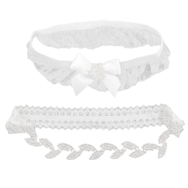 Joyería Zulema liga Nupcial Romántico Decoración Para boda hoja Cristal blanco 43-53cm