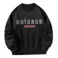 thumbnail image 3 of Sudadera de mujer con cuello redondo, Tops sueltos de moda, ropa de calle sin capucha, Jersey, sudadera, ropa deportiva para desplazamientos y viajes , M M, 3 of 8