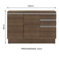 thumbnail image 3 of Gabinete Bajo Bufetera Madesa Glamy 120cm Con Encimera Marrón 03, 3 of 5