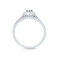 thumbnail image 5 of AFFY Princess & Round Cut White Natural Diamond Heart Bridal Ring Set In 10k White Gold (0.4 cttw) Ring Size-8.5, 5 of 7