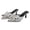 White, variant on Womens Mules Pointed Toe Bow Knot Slip On Slippers Low Heel Open Back Polka Dot Casual Shoes for Women Summer Spring Slide Sandals US :8