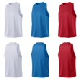 thumbnail image 3 of Men Sleeveless Loose Sports Vest Fitness Running Basketball Training Cemented Breathable Speed Dry Top Sports T-shirt,White, 3 of 3