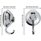 thumbnail image 4 of Set of 2 Heavy Duty Suction Hooks Removable Wall Hooks Reusable Bathroom Hooks Perfect for Kitchen Bathroom Bedroom Powerful Push Hooks, 4 of 5