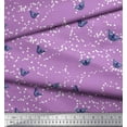 thumbnail image 3 of Soimoi Purple Poly Georgette Fabric Dot & Butterfly Decor Fabric Printed Yard 42 Inch Wide, 3 of 3