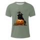 thumbnail image 4 of Blusas y camisas de manga corta y cuello redondo para hombre. Blusas/camisetas de manga corta con cuello redondo y estampado de Halloween para hombre. Blusa para hombre., 4 of 5
