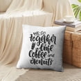 thumbnail image 4 of LALILO Throw Pillow Covers Lettering Go Together Like Coffee And Cushion Cover 18" x 18", 2 Pack, 4 of 6