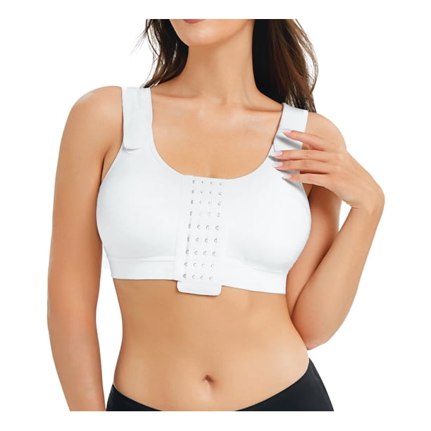 Eleady Womens Post Surgery Everyday Bras Wirefree Front Closure Mastectomy Support Bra with