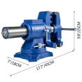 thumbnail image 3 of VEVOR 6" Heavy Duty Bench Vise , Double Swivel Rotating Vise Head/Body Rotates 360° ,Pipe Vise Bench Vices 30Kn Clamping Force, for Clamping Fixing Equipment Home or Industrial Use, 3 of 10