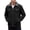 Black, variant on Men's Casual Zipper Pockets Vintage Fleece Lined Faux Suede Trucker Jacket M Brown
