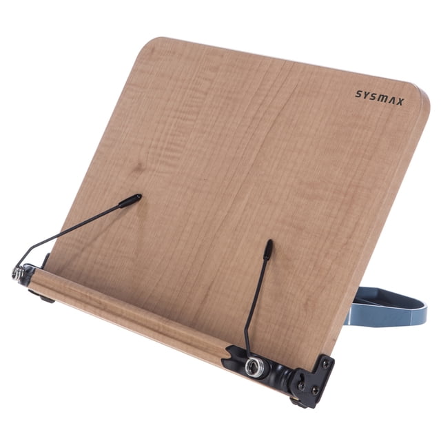 Soporte De Madera Negro Para Libros, Tablet O Laptop AGBOX | Clips Sujetadores | Diseño Ergonómico y Funcional