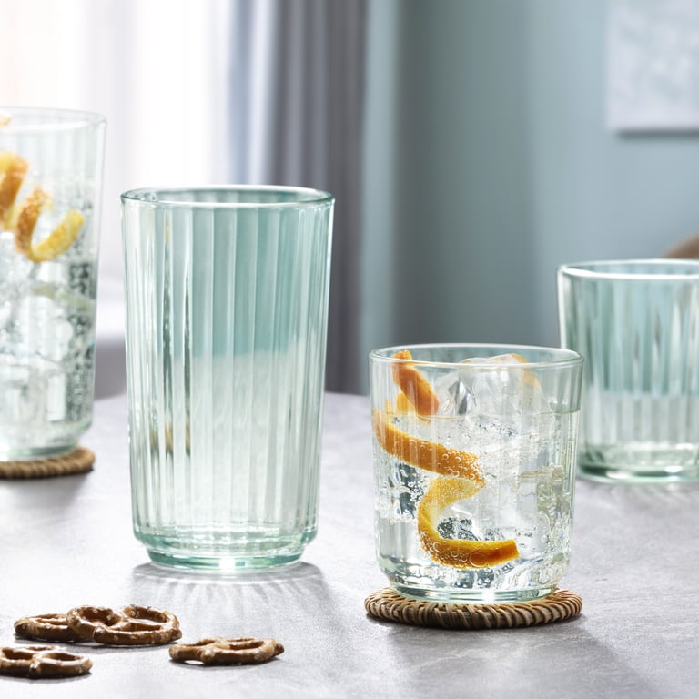 FTG MULTIPLE LAVER GLASS グラス　小鉢　6組　(12点) Better Homes & Gardens Panello Green Glass 12-Piece Drinkware Set