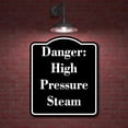 thumbnail image 2 of Danger High Pressure Steam BLACK Aluminum Composite Sign Aluminum Composite Sign 15''x18'', 2 of 9