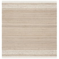 SAFAVIEH Natura Constantine Striped Area Rug, Natural/Ivory, 6' x 6' Square