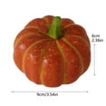thumbnail image 2 of Halloween Pumpkin Decor Indoor - Artificial Orange Foam Pumpkins for Fall Thanksgiving Decorations - Lightweight Tabletop Mantle Kitchen Wedding Party Harvest Autumn Home Decor, 2 of 6