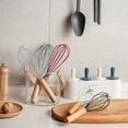 thumbnail image 5 of Wooden Handle Silicone Household Egg Beater Silicone Wire Manual, 5 of 5