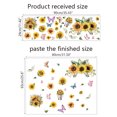 thumbnail image 3 of Adhesivos de pared de PVC con forma de girasol y mariposa, 30 x 90 cm, autoadhesivos, 3 of 3