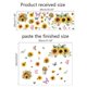 thumbnail image 3 of Adhesivos de pared de PVC con forma de girasol y mariposa, 30 x 90 cm, autoadhesivos, 3 of 3