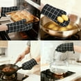 thumbnail image 2 of Unique Bargains Thick Cotton Lining Heat-Resistant Cooking Gloves Black, 2 of 6