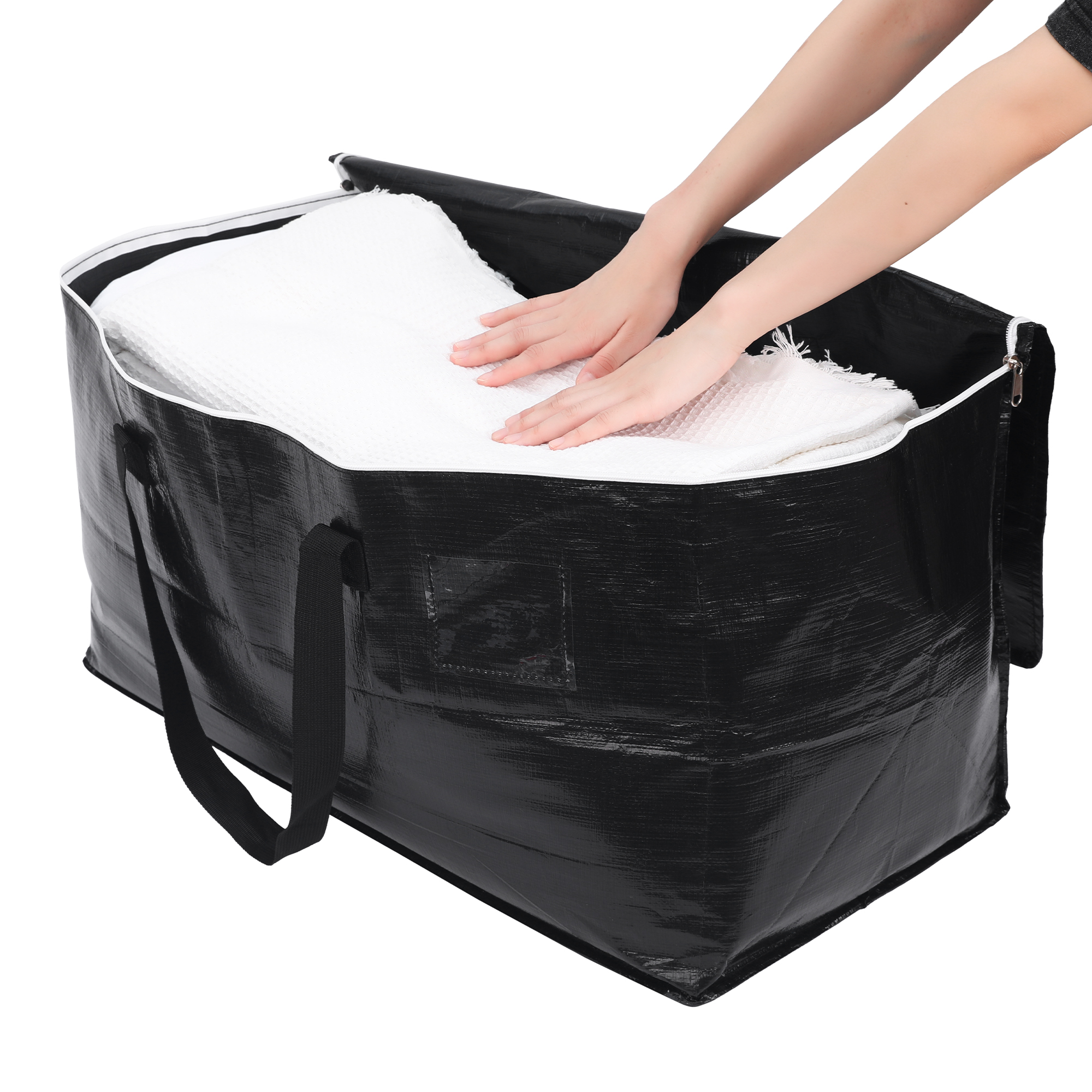 Unique Bargains 1 Pack Clothes Storage Bags Moving Bags Black 27*14*14in