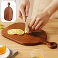 thumbnail image 2 of Paleta de madera para pizza, bandeja para servir queso, tabla para cortar y picar 370x200x15mm, 2 of 9