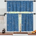thumbnail image 3 of LALILO Kitchen Curtains and Valances Set of 3 36" Space Window Treatment Tiers for Window Decor, 3 of 5
