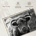 thumbnail image 6 of Elephant Stock Monochrome Highland Cow Wall Art - Horizontal Canvas Wall Art - Living Room Wall Decor - Animal Canvas - Black And Gray Decor - 45" x 30", 6 of 8