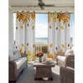 thumbnail image 6 of Yellow Leaf Blackout Curtains for Bedroom Living Room Darkening Curtains 54 Inch Long Fall Plant Country Vintage Watercolor White Short Curtain for Small Window Treatment Grommet Drapes 42"x54"x2, 6 of 9