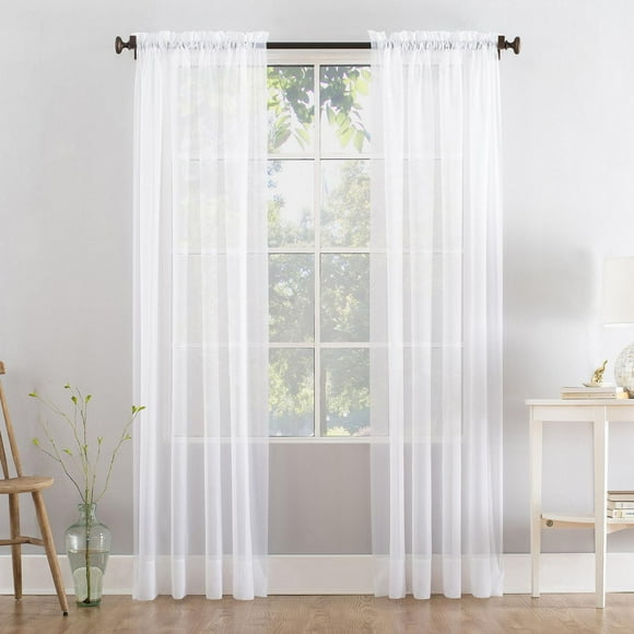Mainstays Marjorie Sheer Voile Window Curtains Panel Pair