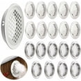thumbnail image 1 of Dinheiro 20 piezas rejilla de ventilación decorativa de 53 mm, orificio de rejilla de ventilación de acero inoxidable, rejilla de ventilación redonda para muebles de gabinete de cocina, 1 of 5