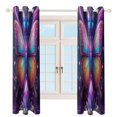 thumbnail image 4 of Dreamy Purple Butterfly Pattern (32)-1 2 Panels Blackout Curtains for Bedroom Living Room Drapes Kitchen Room Window Blackout Curtain Grommet, 4 of 6