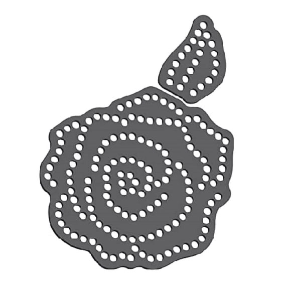 Rhinestone Genie Rose 001 Magnetic Rhinestone Template, Black