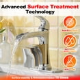 thumbnail image 2 of SUNRINX Chrome Waterfall Bathroom Faucet, Modern Single Hole Sink Faucet with Deck Plate, 2 of 10