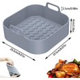 thumbnail image 4 of 2 Pcs Pot en Silicone pour Friteuse à Air Chaud 8 Pouces Doublures de Friteuse à Air Panier Antiadhésif Accessoires de Friteuse à Air Réutilisables Remplacement Papier Parchemin pour Friteuse à Air Four Micro-Ondes (Wave), 4 of 8