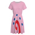 thumbnail image 4 of Gary The Snail Loose Pocket Short Sleeve Dress Women Summer Evening Dresses Ladies Sundress, 4 of 7