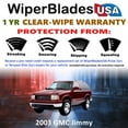 thumbnail image 2 of 2003 GMC Jimmy Beam Wiper Blades Wipers w/1yr Warranty (Set of 3) w/Rear Wiper (WiperBladesUSA), 2 of 5