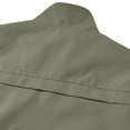 thumbnail image 5 of Men's Solid Color Sleeveless Vest Jacket Nylon Spandex Stand Up Collar Full Zip Cardigan With Multiple Pockets Lightweight Outerwear Casual Daily Travel | Zenithor,Army Green 6XL, 5 of 9
