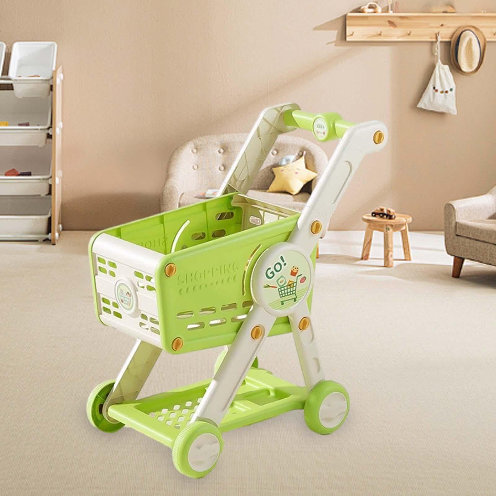 Carrito De La Compra Infantil Con 20 Accesorios De Frutas Y Verduras – Juguete Educativo De Simulación Para Niños, Aprende Jugando Con El Supermercado En Casa