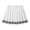White, variant on REDARER Girls' Pleated Skirt Preppy Style with Black Striped Hem Elastic Waist School & Performance Skirt,3-4 Years