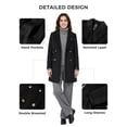 thumbnail image 6 of Wantdo Women's Peacoat Double Breasted Pea Coat Mid-Length Dress Coat Warm Winter Overcoat Black L, 6 of 14