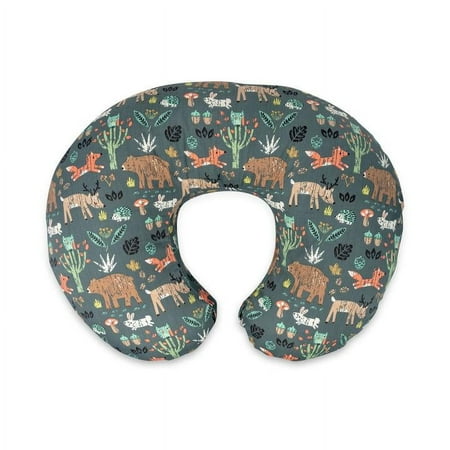UPC: 0769662032674 | Boppy Nursing Pillow Original Support Green Forest Animals Ergonomic Nursing Essentials for Bottle and Breastfeeding Firm Fiber Fill with Removable Nursing Pillow Cover Machine Washable