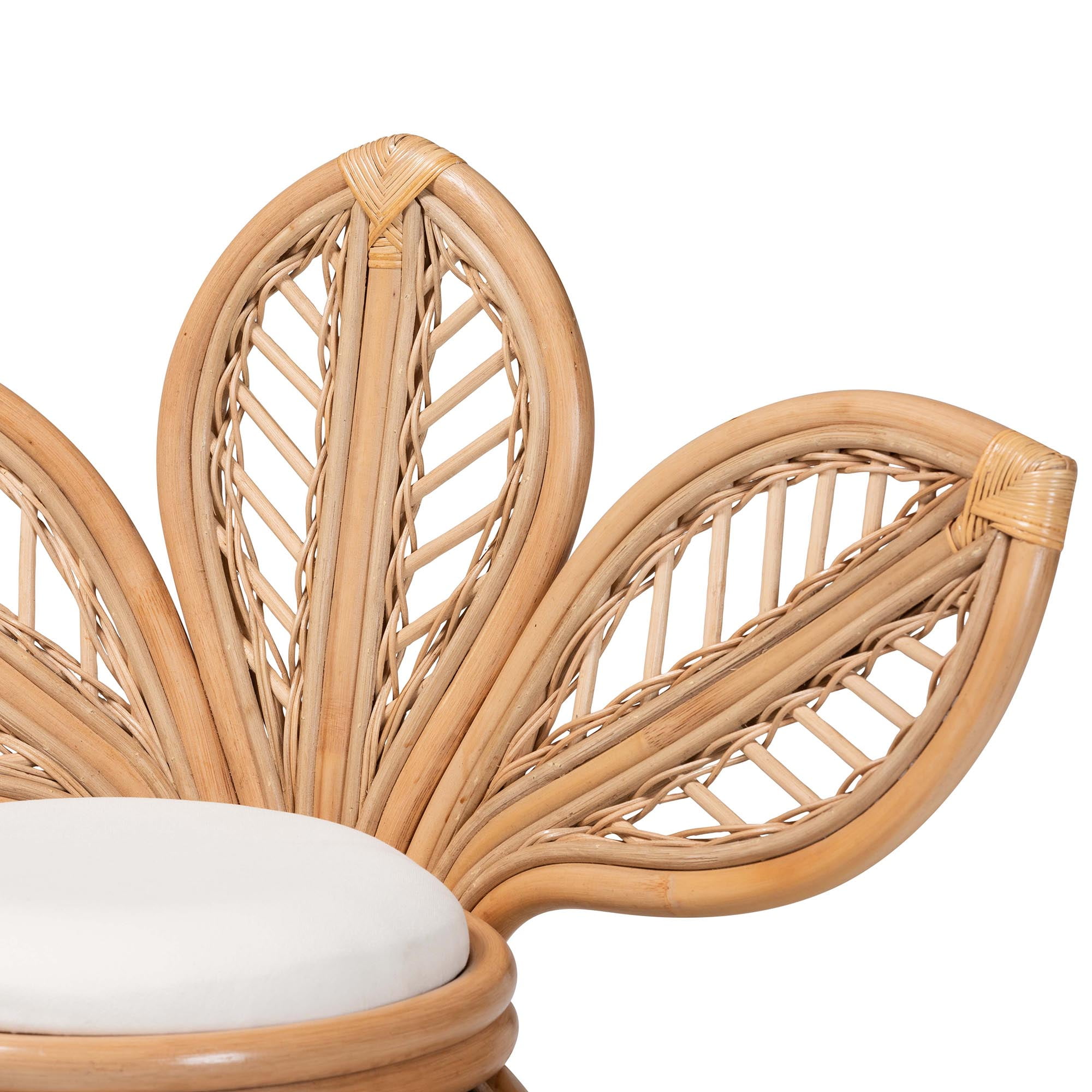 bali & pari Gresham Rattan BOHO Flower Chair, Natural Brown