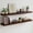 American Walnut - Satin Dark Tone-Pack of 2-42 inch, variant on 24inch Walnut Floating Shelves For Wall  High End Solid Real Wood 24in Shelf Bathroom Dark Brown 24 Inch Long Heavy Duty Bracket 24 X 6.5 1.75 In Set Of 3