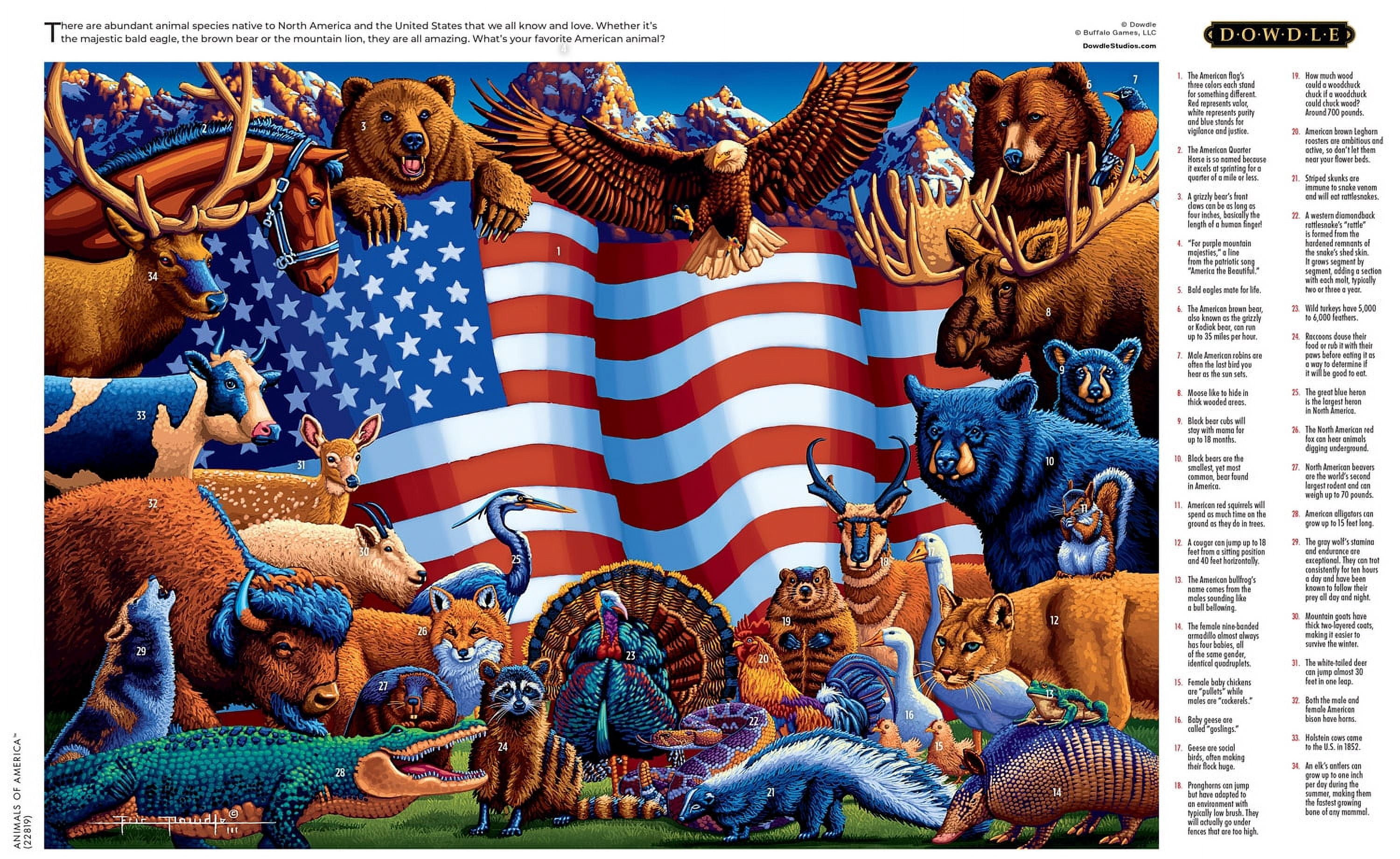 Buffalo Games 300-Piece Dowdle Animals of America Adult Interlocking Jigsaw Puzzle