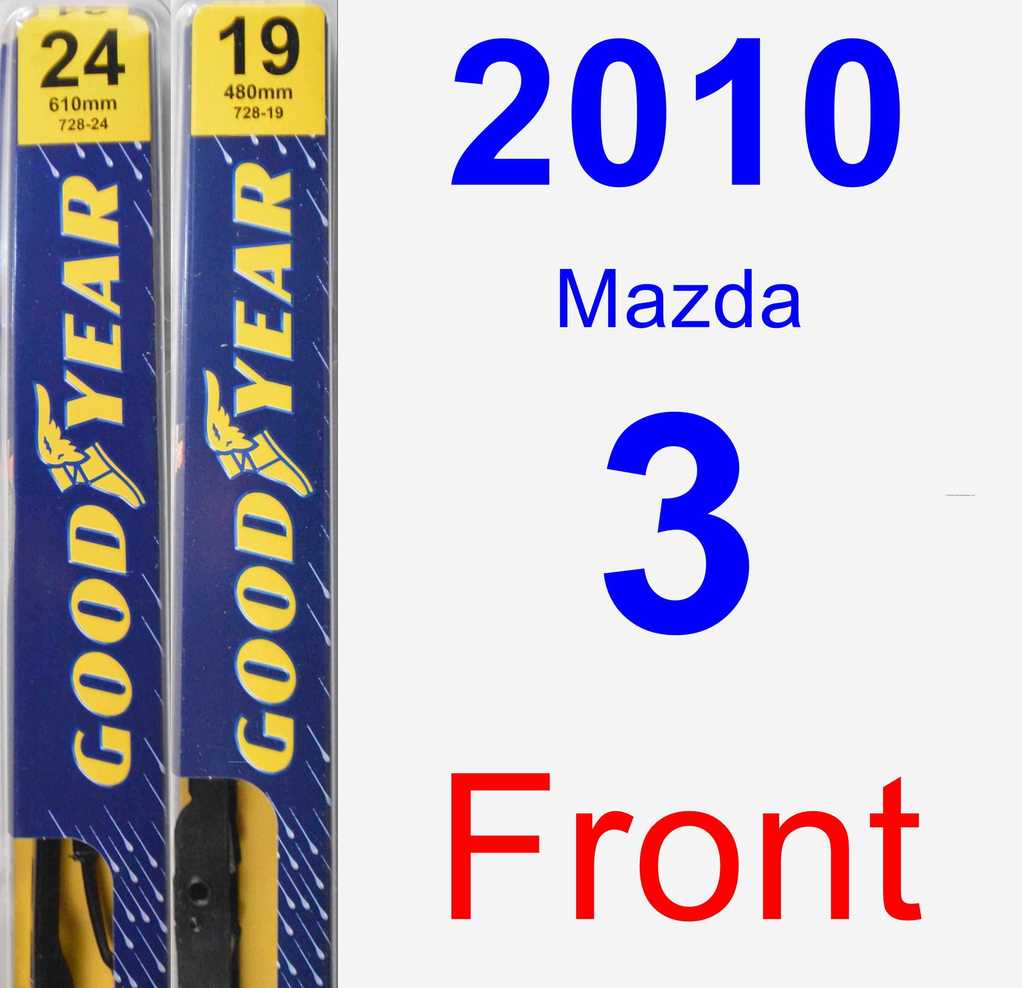 2010 Mazda 3 Wiper Blade Set/Kit (Front) (2 Blades)  Premium  Walmart