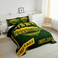 thumbnail image 3 of Erosebridal Football City Green Bay Bedding Full Comforter Set,Orange Blue Graffiti Down Comforter,American Football Rugby Bedding Sets Full,Luxury Living Room Decor Reversible,3 Pieces, 3 of 7
