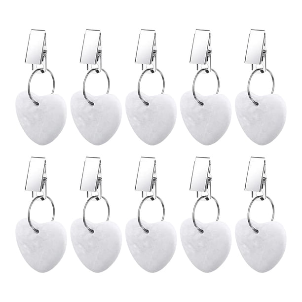Pesas de mesa de mármol Gloria 10 piezas con clip de Metal colgante de mantel 4cmx4cmx1cm