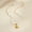 Starfish Necklace, variant on 18K Gold-Plated Stainless Steel Starfish & White Shell Lockbone Necklace - Coastal-Inspired Minimalist Chain for Women