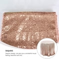 thumbnail image 3 of QUMIIRITY 1Ud Mantel De Poliéster Rosa Con Lentejuelas Para Fácil De Guardar, 3 of 8